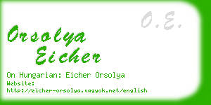 orsolya eicher business card